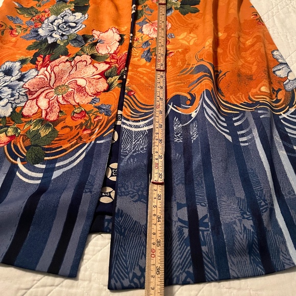 Chicos Kimono Printed Floral Large Open Front Artsy Boho Festival Multicolor 2 - Picture 9 of 11